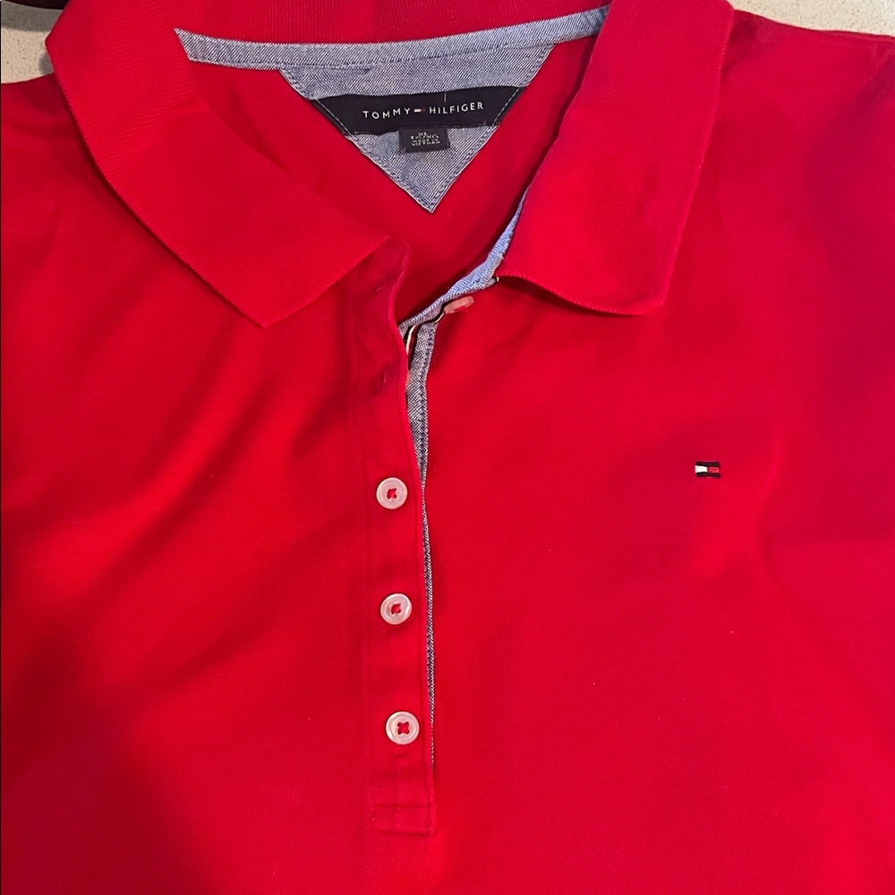 Tommy Hilfiger Red Polo Shirt for women
